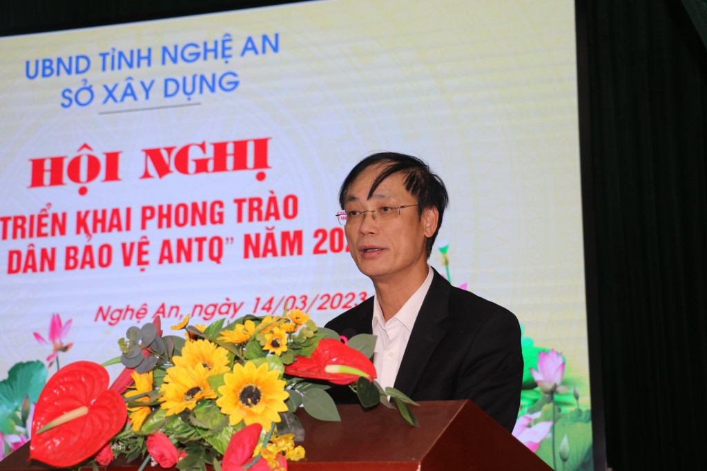 Đại diện lãnh đạo Sở Xây dựng phát biểu tại Hội nghị