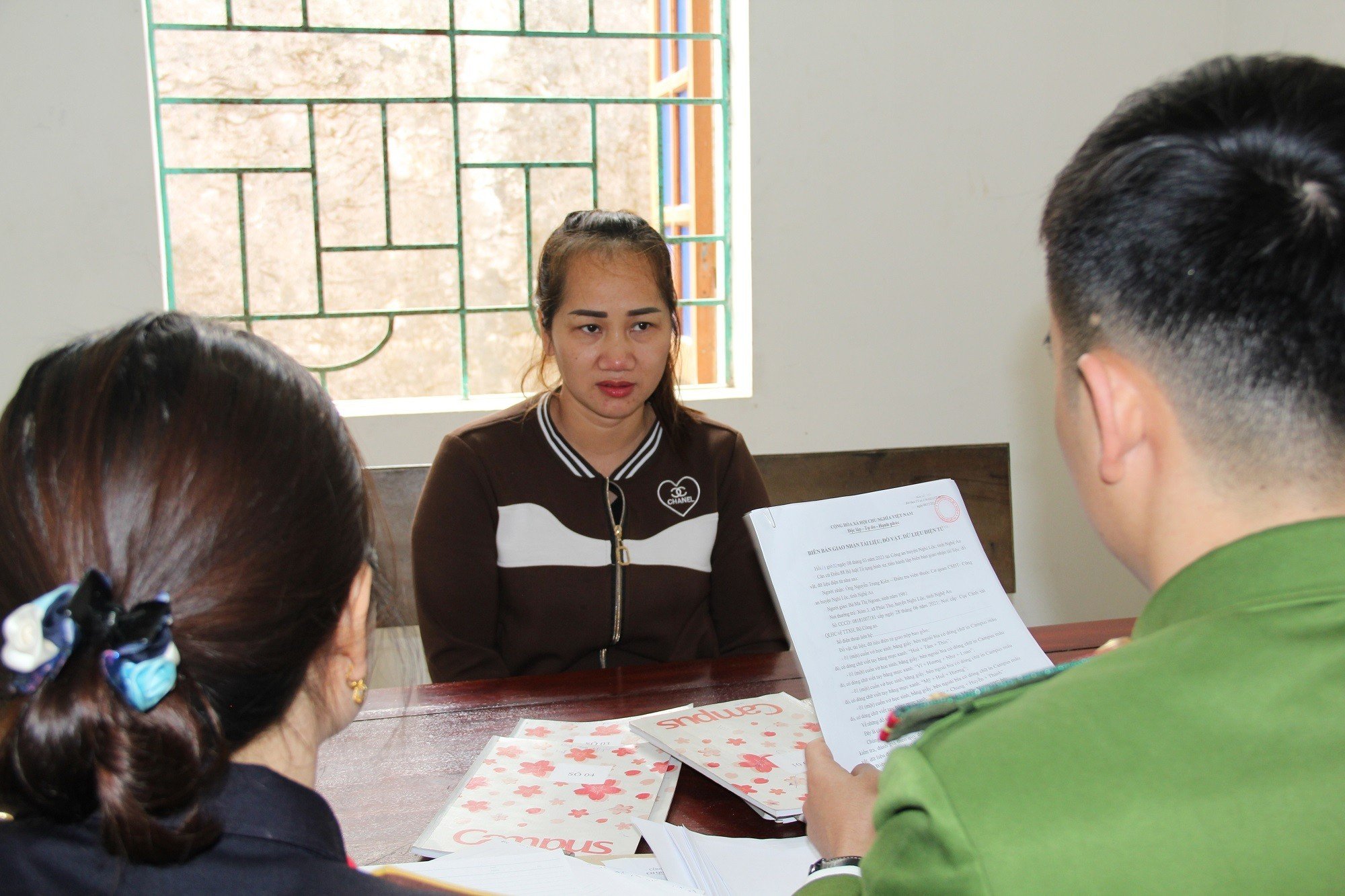 Cơ quan Chức năng làm việc với Ma Thị Ngoan