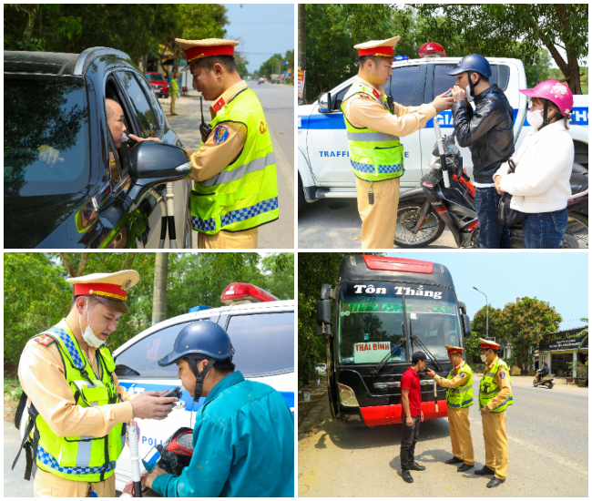 Việc tăng cường xử lý vi phạm nồng độ cồn nhằm phòng tránh những sự việc đáng tiếc xảy ra liên quan đến vi phạm an toàn giao thông (Đội CSGT số 3  thuộc Phòng CSGT kiểm tra nồng độ cồn người điều khiển phương tiện)