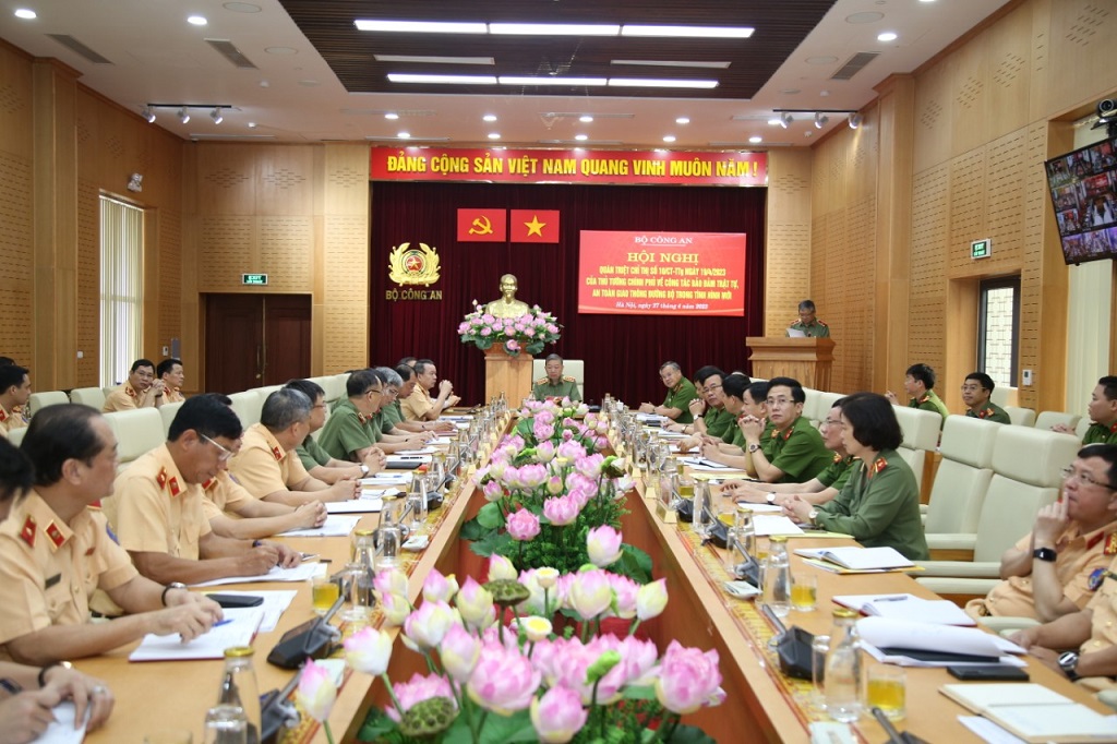Toàn cảnh Hội nghị tại điểm cầu Bộ Công an