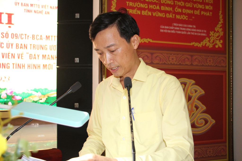 Lãnh đạo địa phương phát biểu tham luận tại Hội nghị