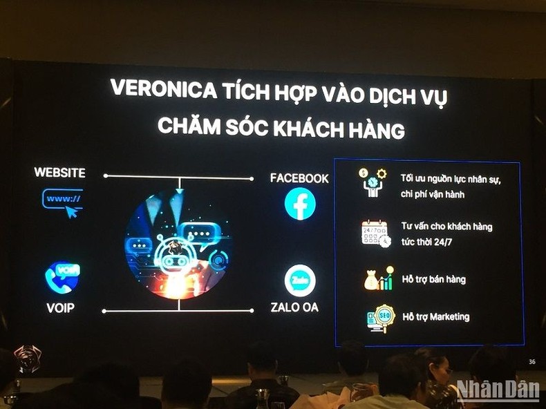 Một số ứng dụng của chatbot AI Veronica do Vibotics phát triển.