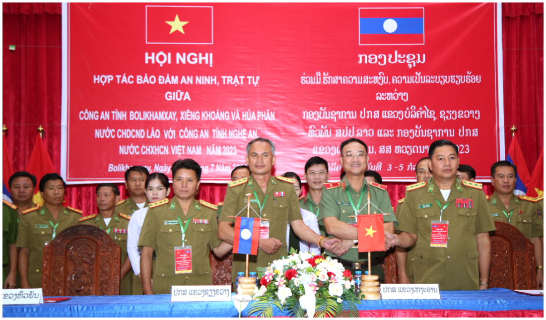 Tăng cường hợp tác bảo đảm an ninh trật tự giữa Công an tỉnh Nghệ An với Công an 03 tỉnh nước bạn Lào