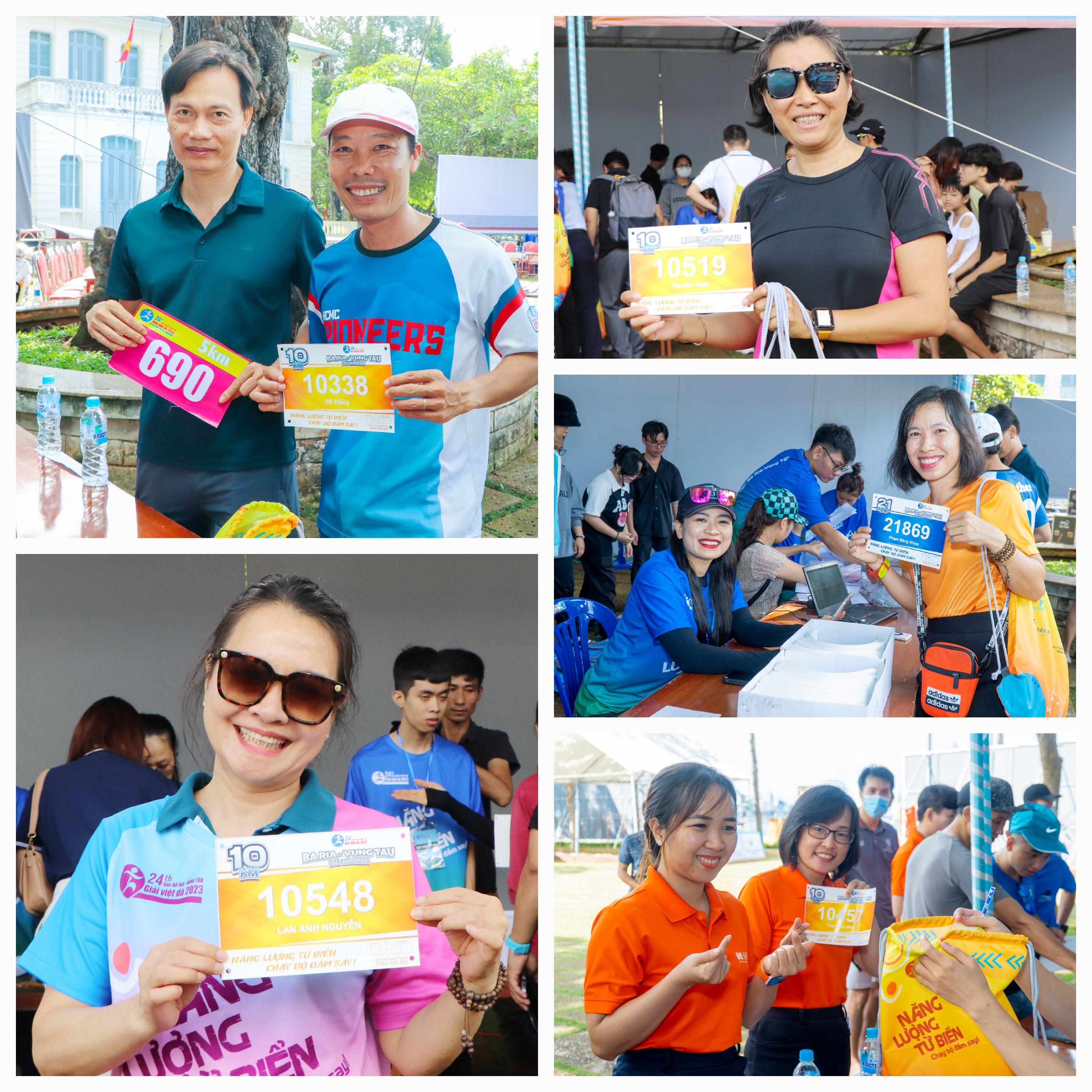 Niềm vui của các VĐV bên Bib tham gia Giải Việt dã Truyền thống Báo Bà Rịa-Vũng Tàu lần thứ 24, năm 2023.