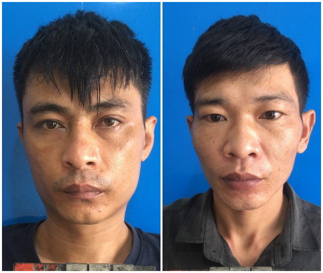 Đối tượng Nguyễn Văn Tuấn (trái) và Nguyễn Văn Sĩ 