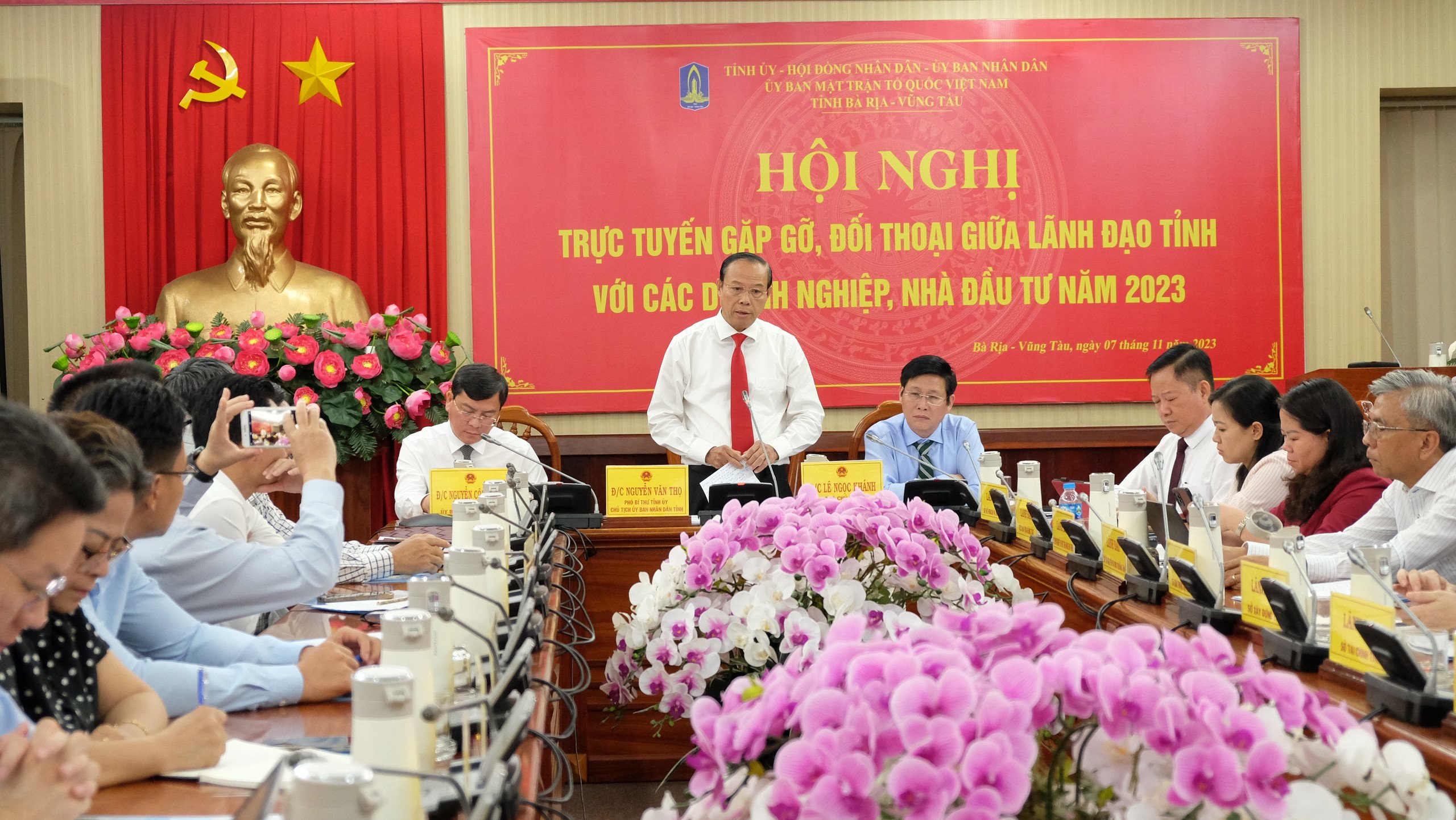 Ông Nguyễn Văn Thọ, Chủ tịch UBND tỉnh phát biểu chỉ đạo tại hội nghị.