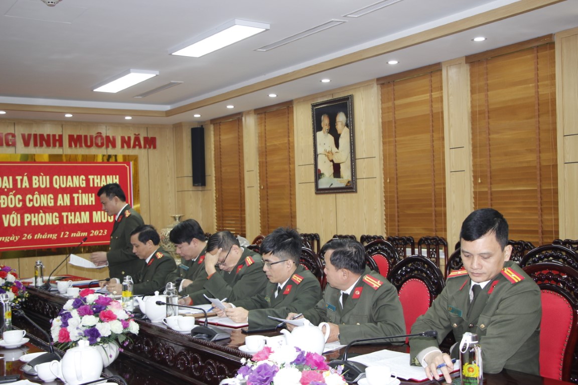 CBCS cốt cán phòng Tham mưu tại buổi làm việc