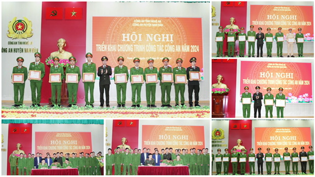 Khen thưởng các tập thể, cá nhân có thành tích xuất sắc trong năm 2023 và kí cam kết thực hiện phong trào thi đua 2024