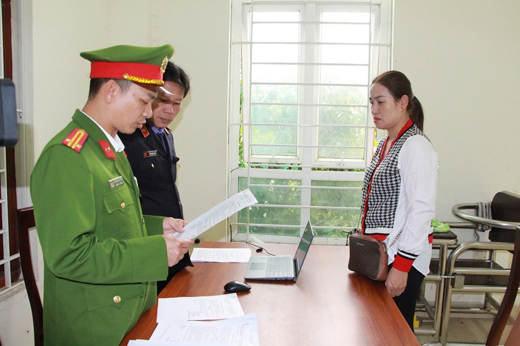 Cơ quan chức năng làm việc với đối tượng Hà Thị Tâm 
