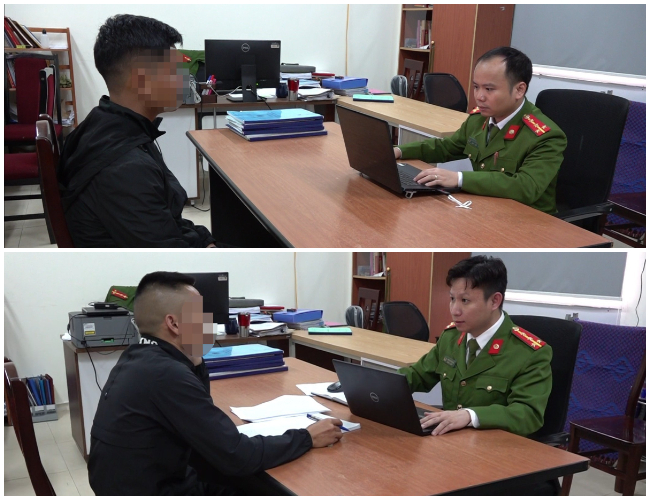 Cơ quan Công an làm việc với các đối tượng 
