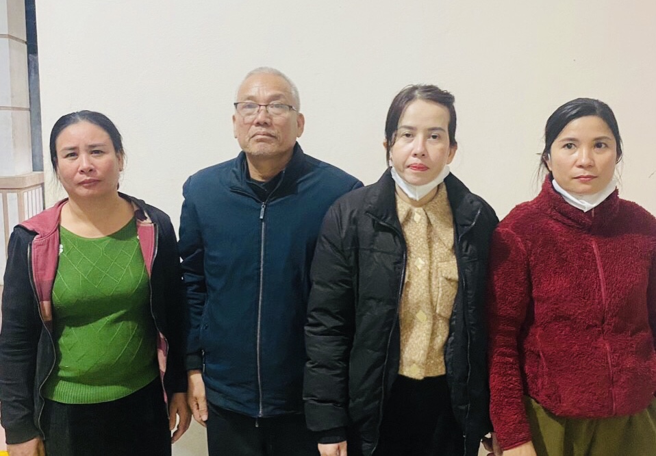 Các đối tượng tại cơ quan Công an 