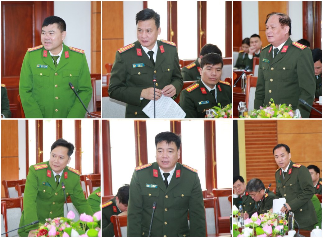 Lãnh đạo các phòng liên quan phát biểu 