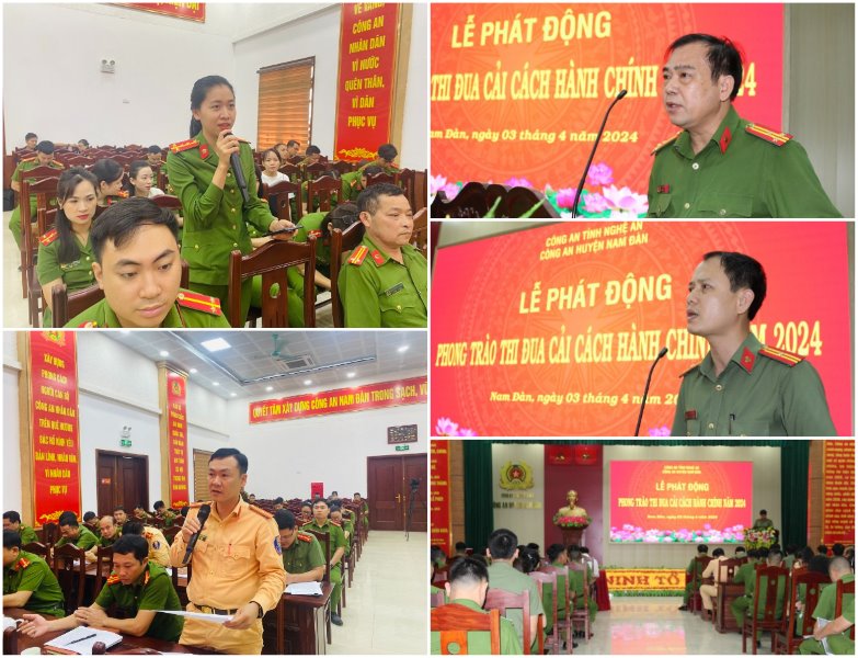 Lãnh đạo Công an huyện và chuyên viên CCHC Công an tỉnh giải đáp một số vấn đề liên quan công tác CCHC