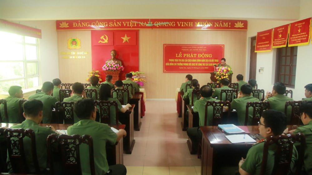 Lễ phát động phong trào thi đua cải cách hành chính năm 2024 của Phòng An ninh nội địa