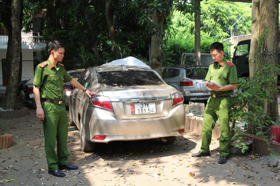   Tang vật thu giữ tại Cơ quan Công an