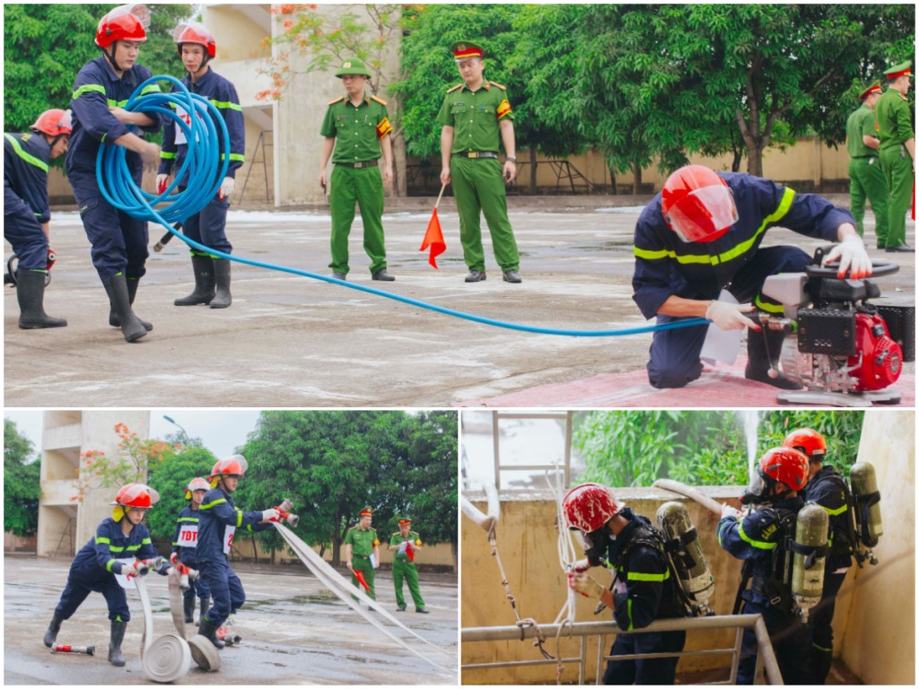 Thực hành đội hình, kỹ thuật, chiến thuật chữa cháy và cứu nạn, cứu hộ