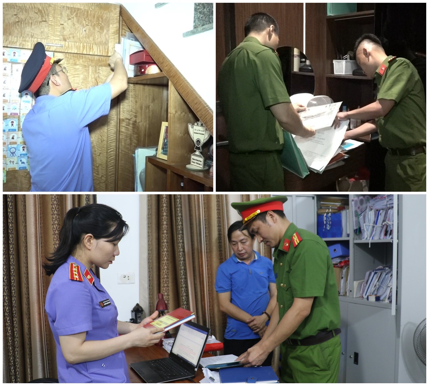 Cơ quan chức năng khám xét nơi ở, nơi làm việc các bị can