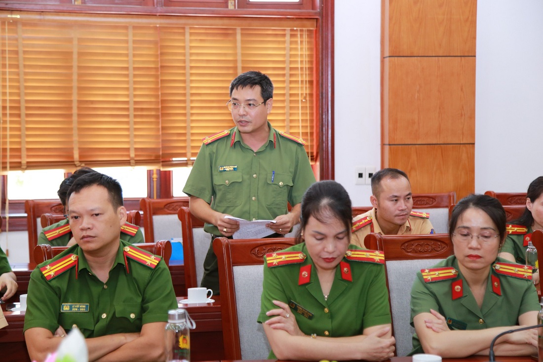 Đại diện Thương binh Công an Nghệ An phát biểu tại buổi gặp mặt