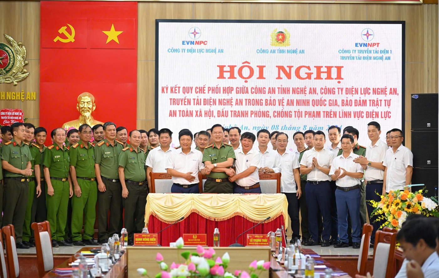 Ba đơn vị ký kết Quy chế phối hợp trong công tác bảo vệ an ninh quốc gia, bảo đảm trật tự an toàn xã hội, đấu tranh phòng chống tội phạm trên lĩnh vực điện lực trong thời gian tới