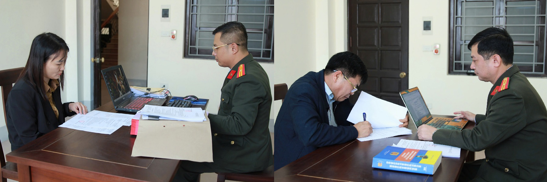 Cơ quan An ninh điều tra lấy lời khai đối tượng Nguyễn Thị Tú và Trần Quốc Dũng