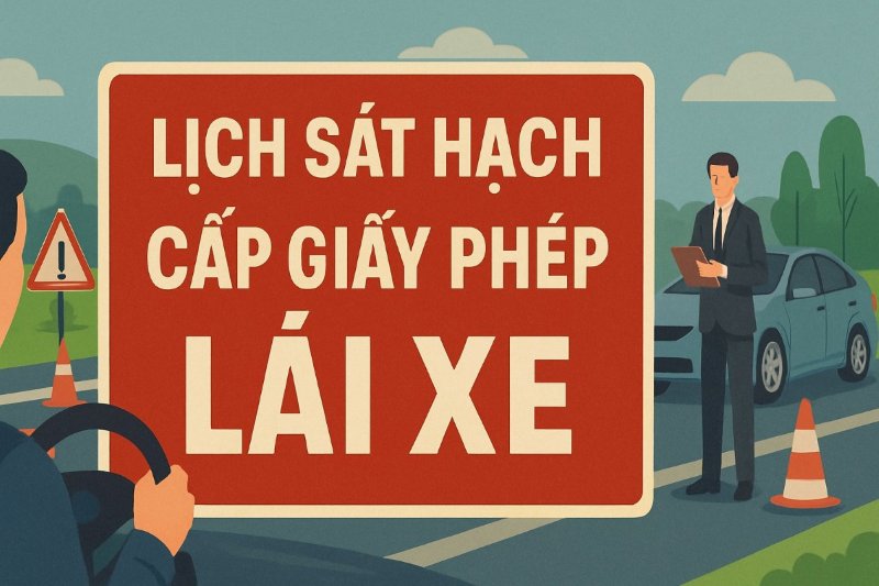 Thông báo kỳ sát hạch lái xe các ngày 24,25/7/2026