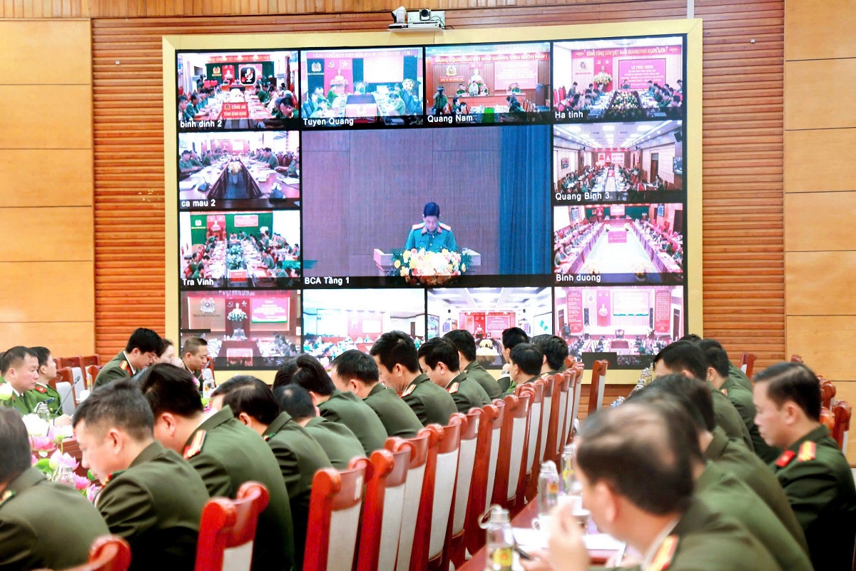 Lễ phát động được tổ chức trực tiếp và trực tuyến tới điểm cầu Công an các tỉnh, thành phố trực thuộc Trung ương