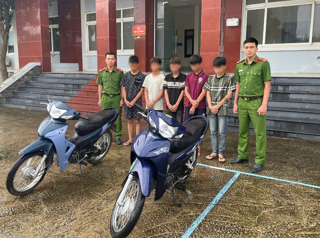 Công an phường Tân Mai bắt giữ 05 đối tượng cùng tang vật
