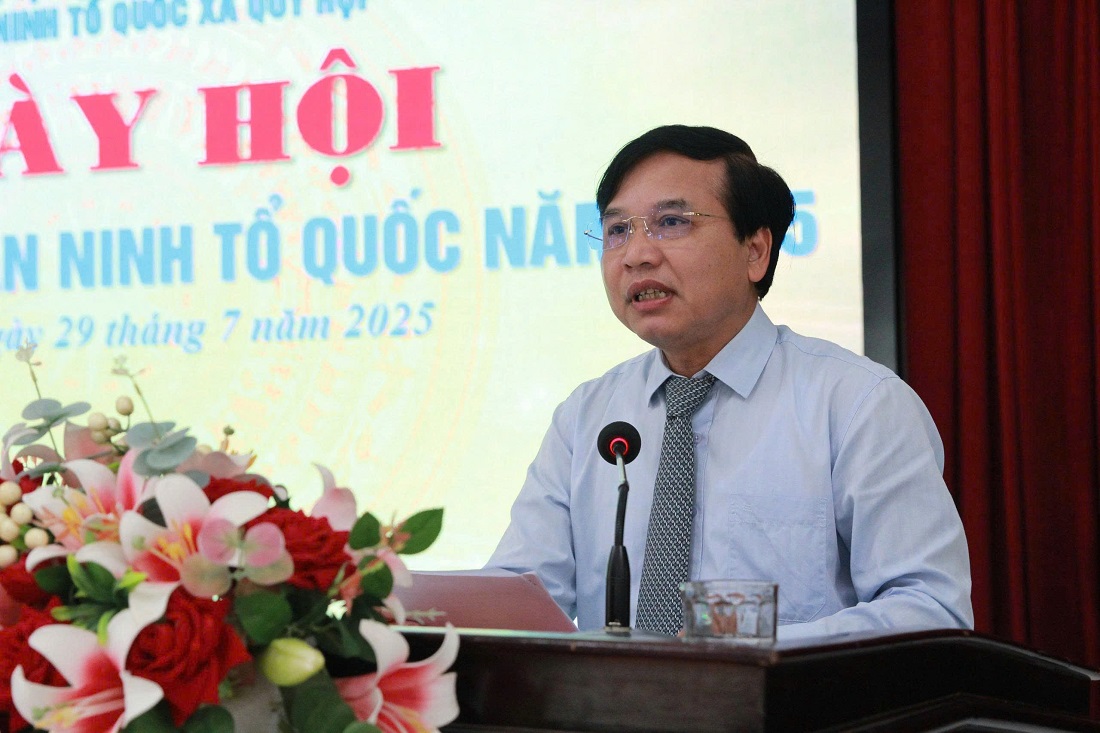 Đồng chí Nguyễn Như Khôi - Phó Chủ tịch HĐND tỉnh phát biểu tại Ngày hội