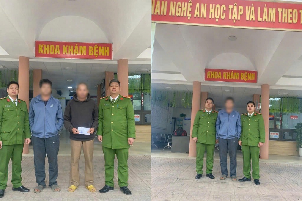 Công an xã vận động người bệnh đi chữa trị