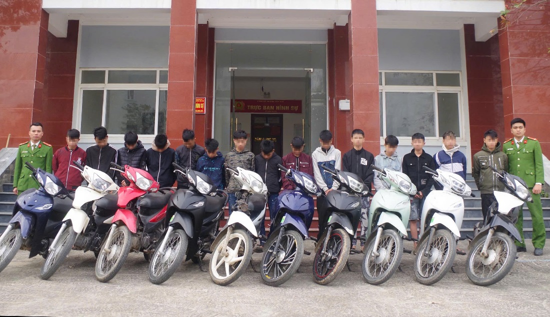 Số đối tượng bị bắt giữ cùng tang vật