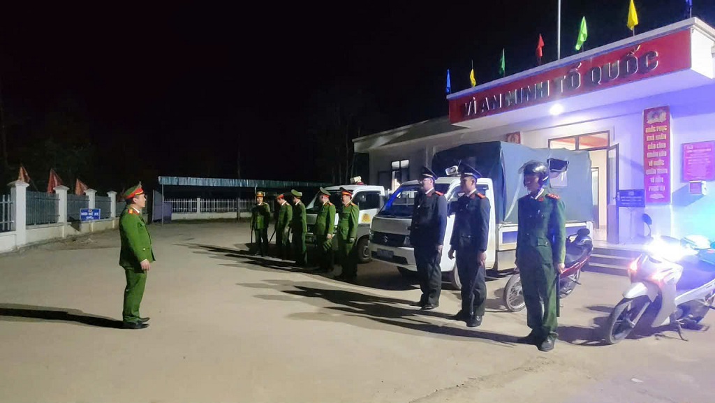 Công an xã Na Ngoi tuần tra, kiểm soát bảo đảm ANTT sau Tết Nguyên đán và phục vụ bầu cử  đại biểu Quốc hội, HĐND các cấp