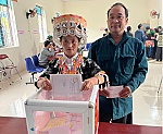 Công an xã Mỹ Lý lập tổ hỗ trợ công tác bầu cử