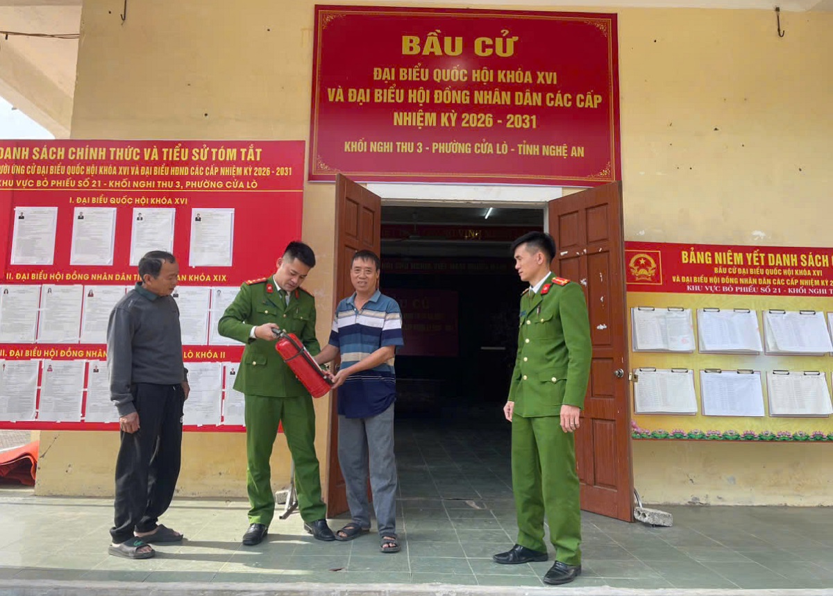 Kiểm tra điều kiện bảo đảm an toàn PCCC tại từng điểm bầu cử
