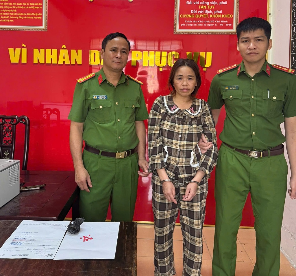 Đối tượng Lô Thị Lan bị bắt giữ