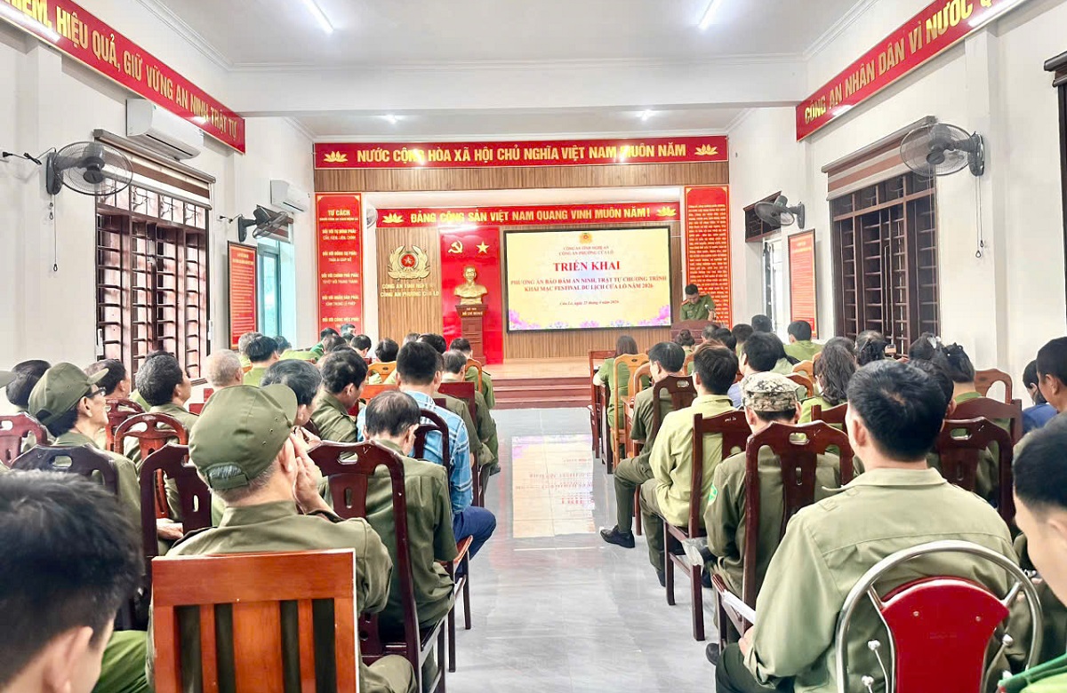 Họp triển khai Phương án bố trí lực lượng bảo đảm ANTT Chương trình “Khai mạc Festival Du lịch Cửa Lò năm 2026”