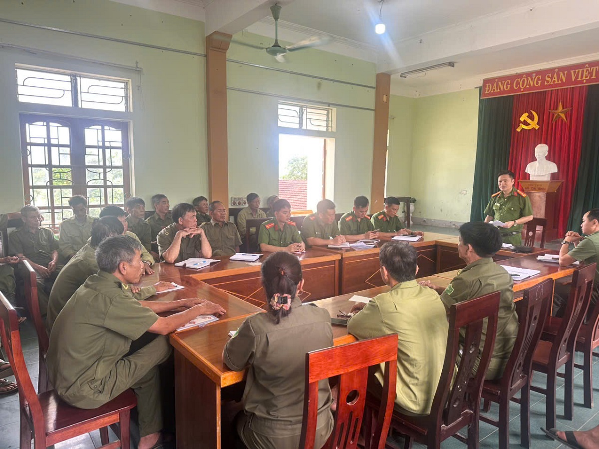 Công an xã Cát Ngạn Sẵn sàng cho Hội thi lực lượng bảo vệ ANTT ở cơ sở giỏi 