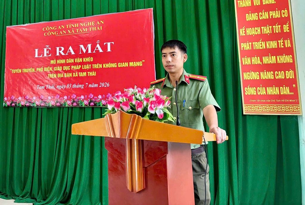 Công an xã Tam Thái ra mắt mô hình 