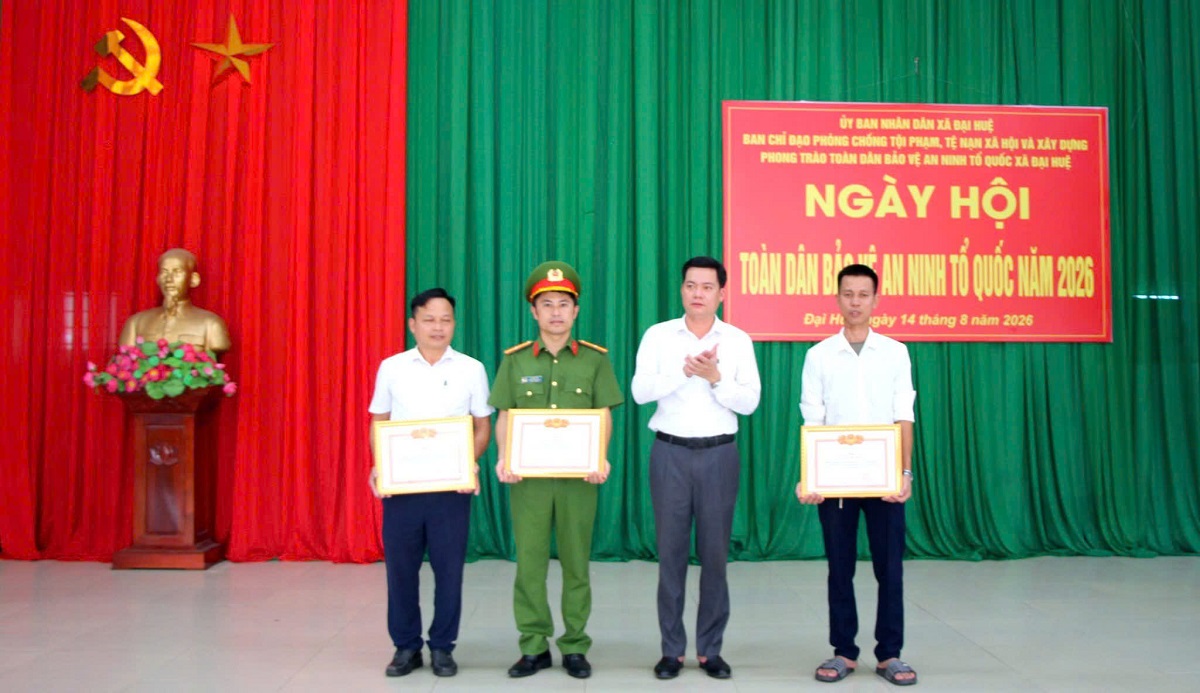 Xã Đại Huệ tổ chức Ngày hội toàn dân bảo vệ an ninh Tổ quốc năm 2026