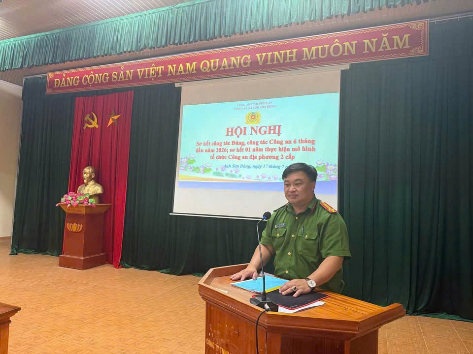 Hội nghị sơ kết công tác Đảng, công tác Công an 6 tháng đầu năm 2026