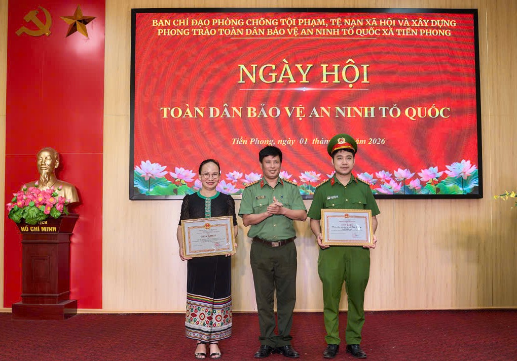 Xã Tiền Phong tổ chức Ngày hội toàn dân bảo vệ an ninh Tổ quốc năm 2026