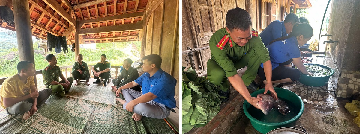 “Bữa cơm yêu thương” tại gia đình cựu chiến binh Vi Văn Bún