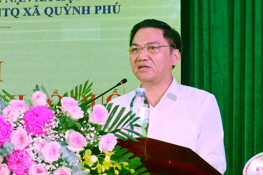 Đồng chí Hoàng Nghĩa Hiếu – Phó Bí thư Thường trực Tỉnh ủy, Chủ tịch HĐND tỉnh Nghệ An phát biểu chỉ đạo tại Ngày hội.