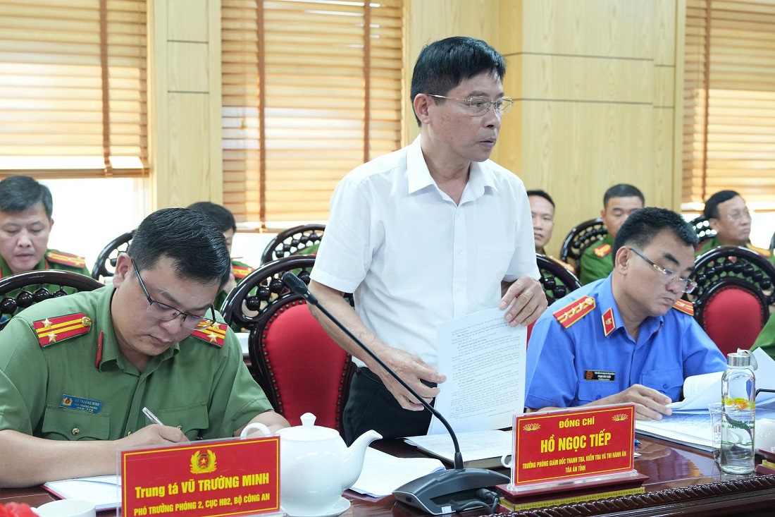 Đại diện Viện kiểm sát nhân dân tỉnh và Tòa án nhân dân tỉnh phát biểu ý kiến