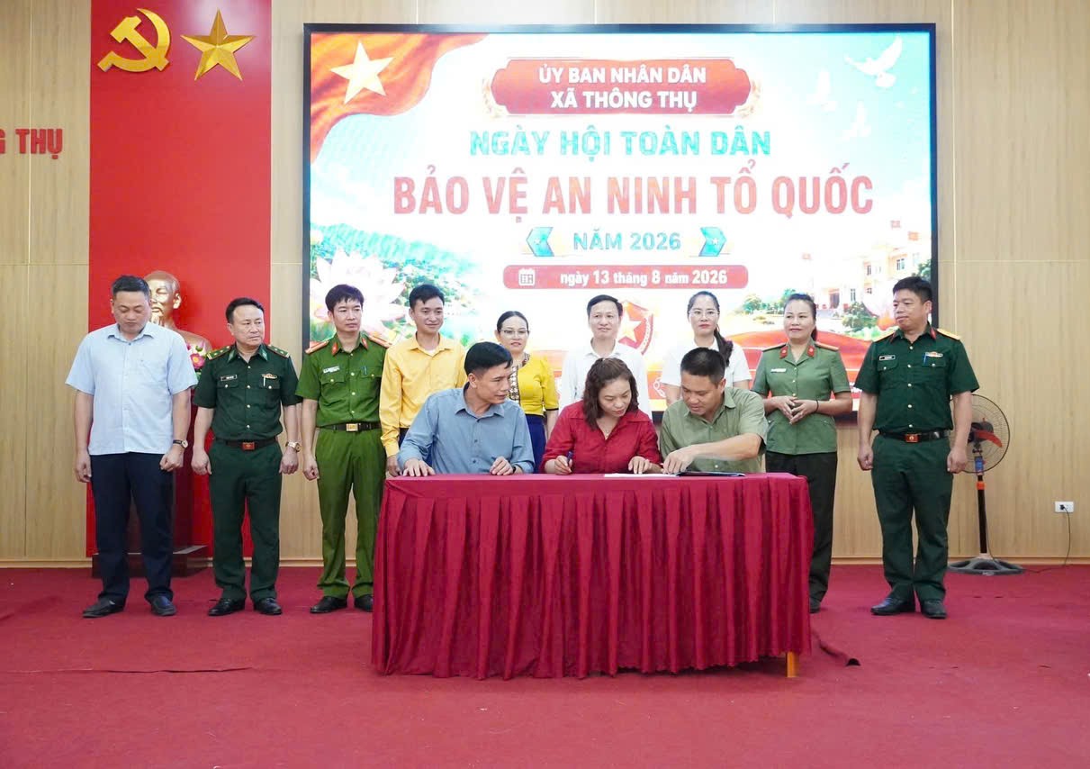 Ký cam kết thực hiện mô hình trong phòng trào toàn dân bảo vệ an ninh Tổ quốc