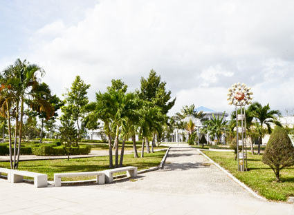Một góc công viên ở Trung tâm đô thị mới Phú Mỹ.