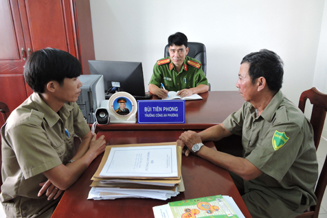 Công an phường Phước Trung, TP.Bà Rịa trao đổi nghiệp vụ về an ninh trật tự trên địa bàn phường.