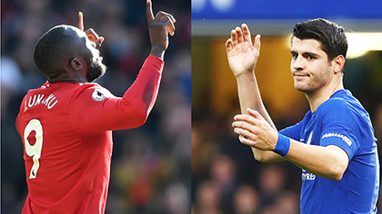 Morata (phải) đang có phong độ tệ hơn hẳn Lukaku.