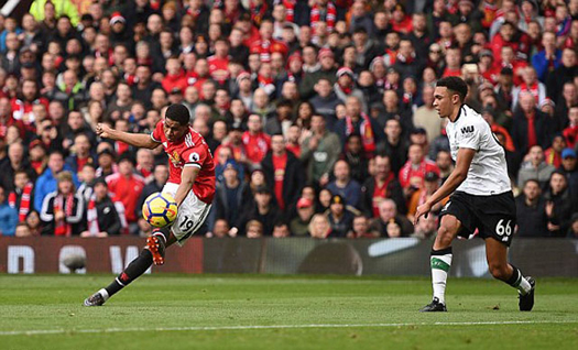 Rashford đã có cú đúp vào phút thứ 14 và 24 trong trận derby nước Anh đêm 10-3.