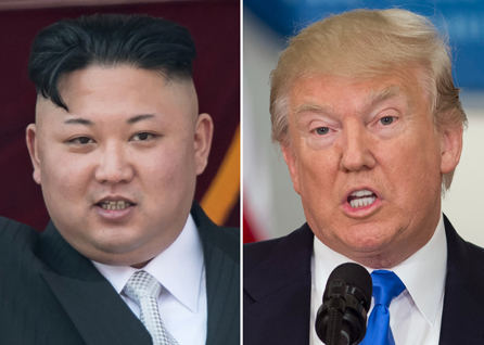 Nhà lãnh đạo Triều Tiên Kim Jong-un (trái) và Tổng thống Mỹ Donald Trump.