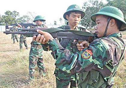 130 tân binh của BĐBP tỉnh sẽ tham gia huấn luyện đợt này.